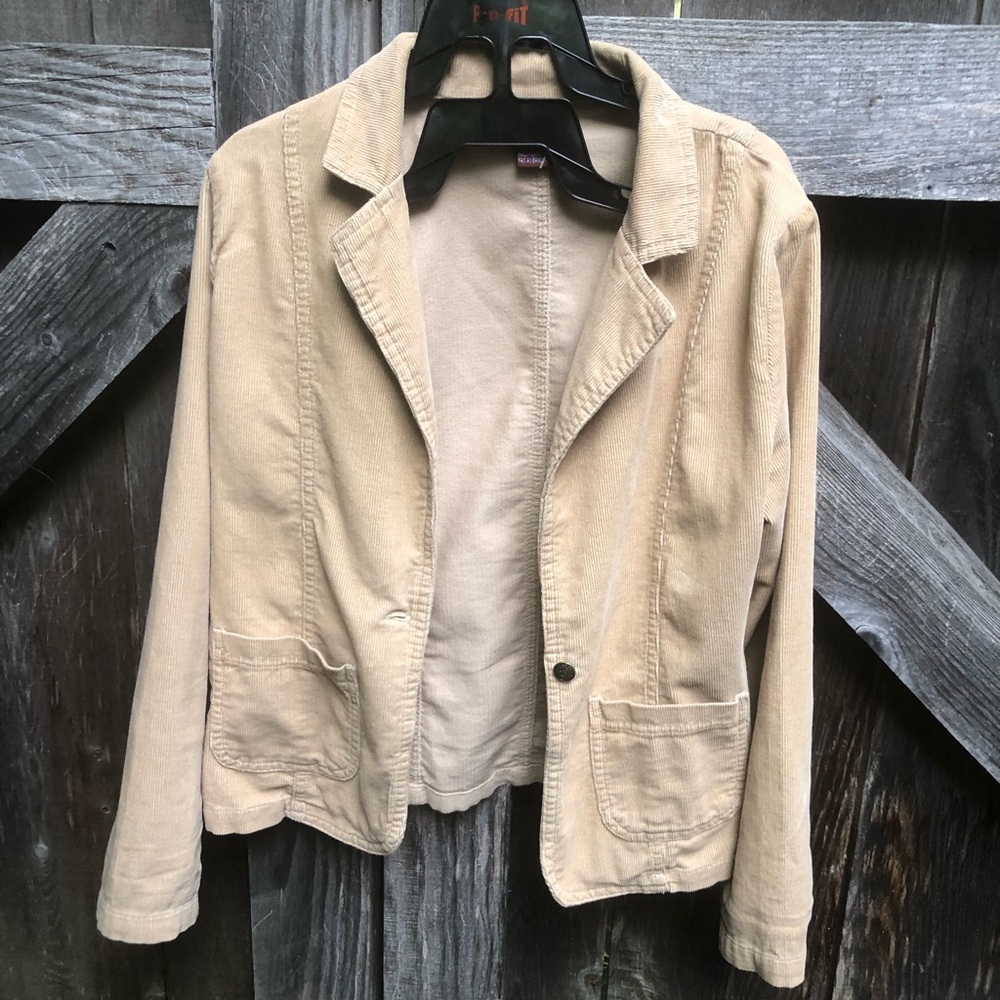 Vintage Girls Tan Corduroy Blazer Size 12!! 🍁